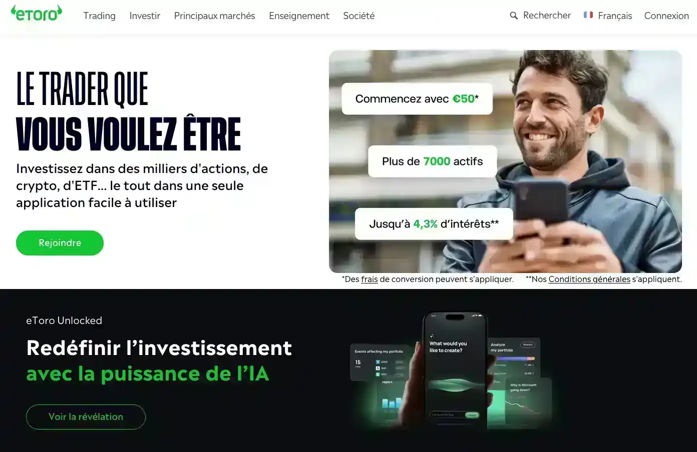 Plateformes cryptomonnaies 23 eToro numéro 2 des meilleures plateformes crypto 2026 – aperçu officiel de la page d’accueil